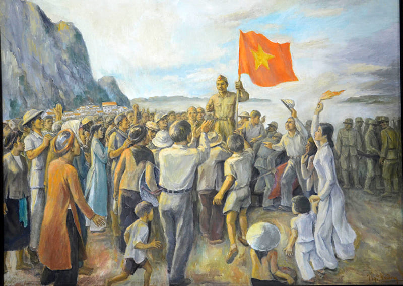 Bức tranh "Giành chính quyền ở Hòn Gai"