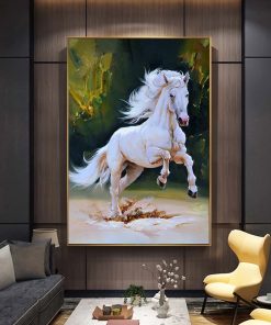 Tranh sơn dầu chú ngựa hoang dã