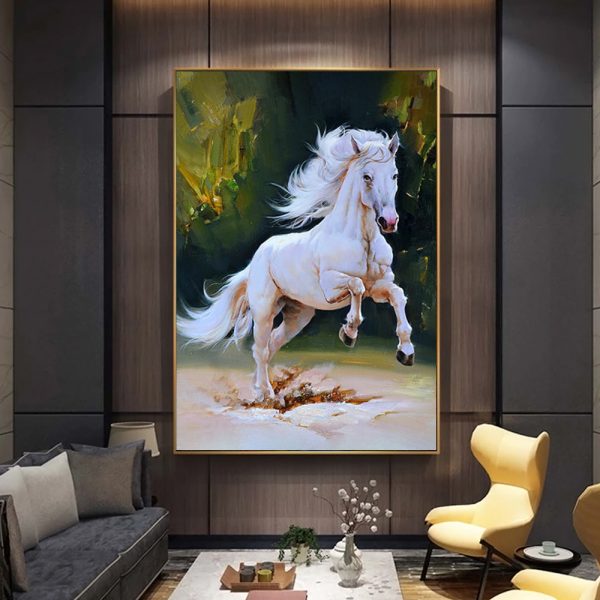 Mẫu tranh sơn dầu chú ngựa hoang dã – SD10