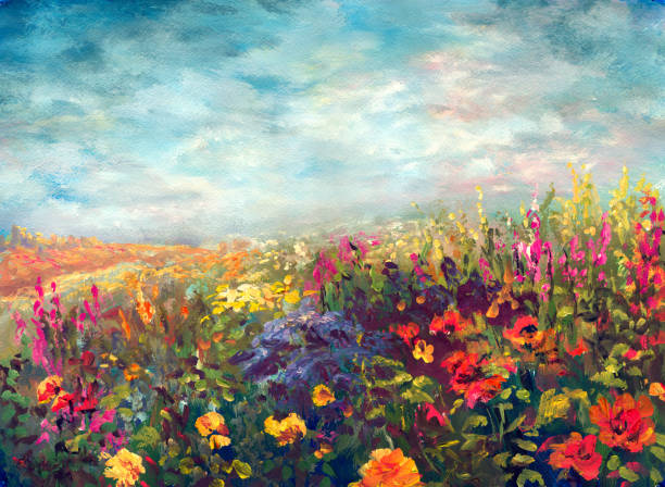 Tranh sơn dầu "Thung lũng hoa"