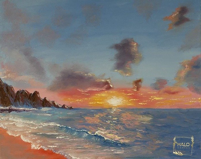 Tranh sơn dầu phong cảnh biển - Halo Canvas