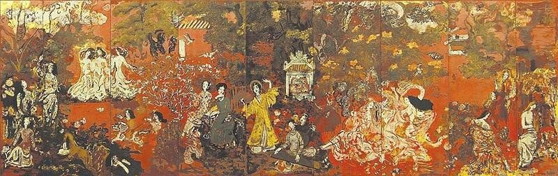 Bức họa “Vườn xuân Trung Nam Bắc” - Nguyễn Gia Trí